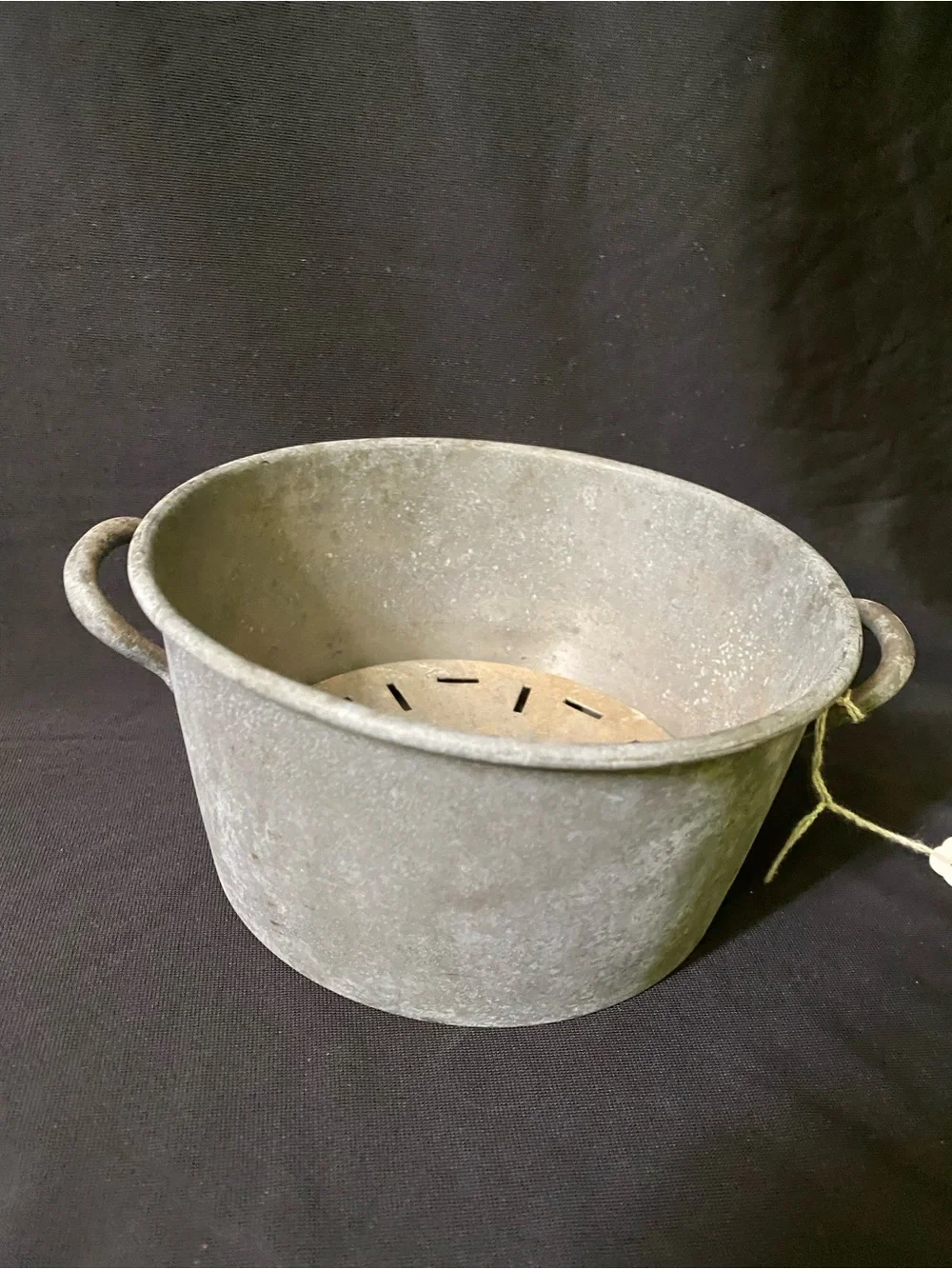 Vintage bucket with strainer disc